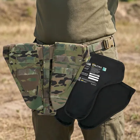 Потрійний захист паху/напашник Kiborg з балістичним захистом 2 клас Militex Мультикам
