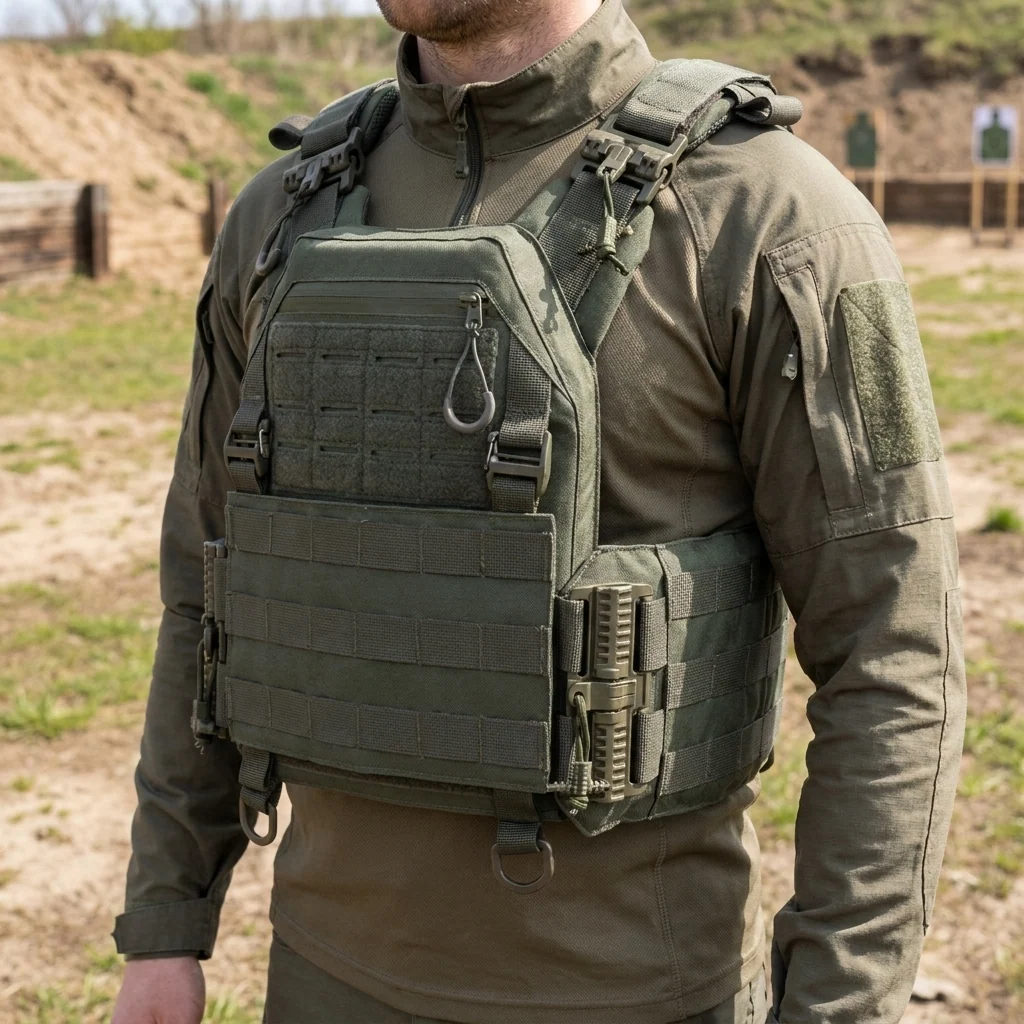 Плитоноска Kiborg Gen.2 Хакі з бронеплитами та балістичним захистом