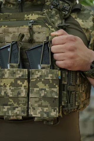 Плитоноска Kiborg GU Gen.2 + з'ємна панель для трьох магазинів Піксель — фото 12