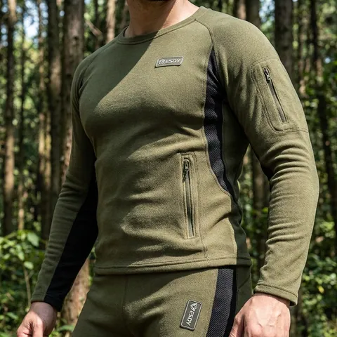 Комплект термобілизни ESDY Fleece Thermal Suit Хакі — фото 3