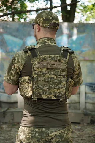 Плитоноска Kiborg GU Gen.2 + з'ємна панель для трьох магазинів Піксель — фото 9