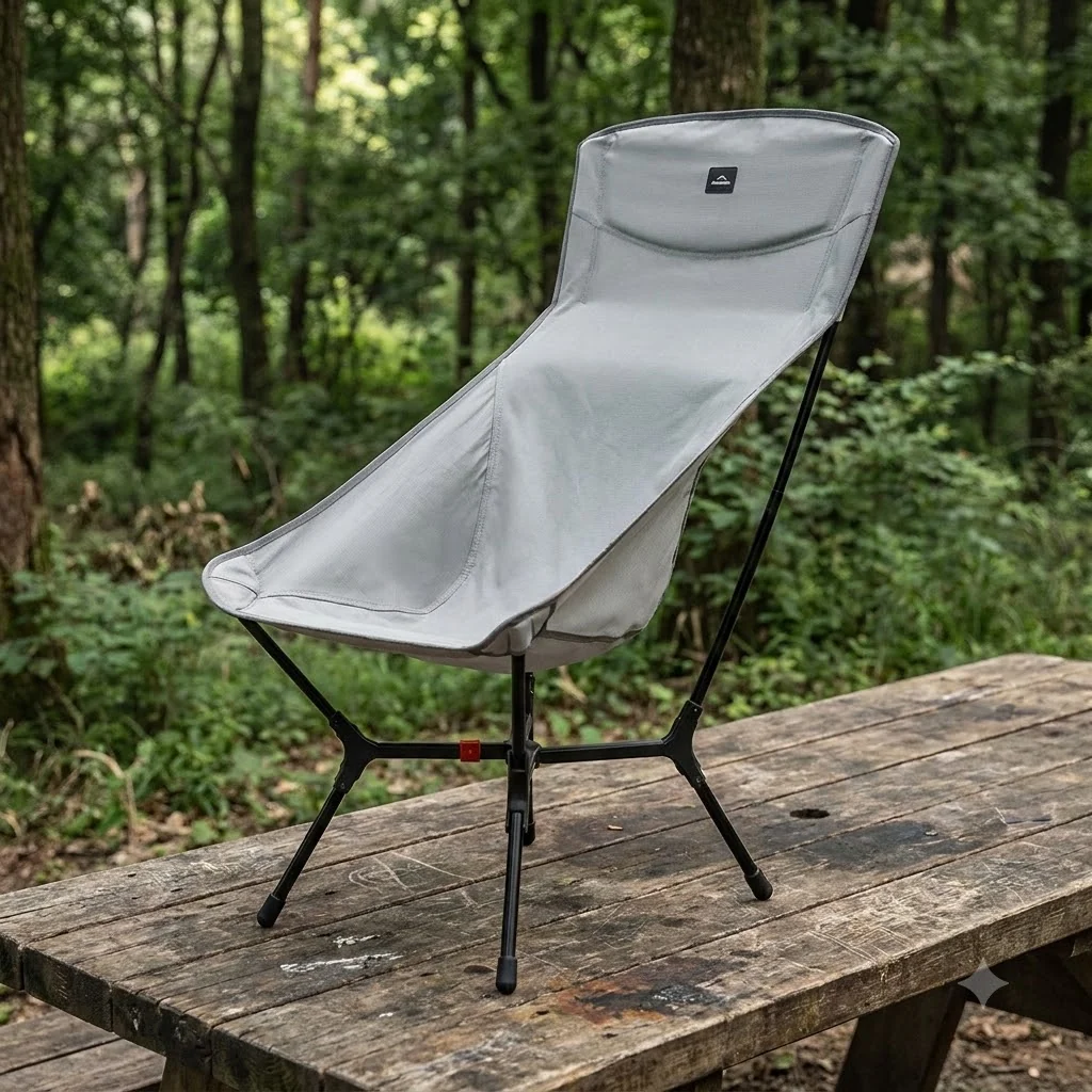 Стілець складаний ультралегкий Naturehike CNK2550JJ013 Yamami YL01, розмір L, алюміній, сірий