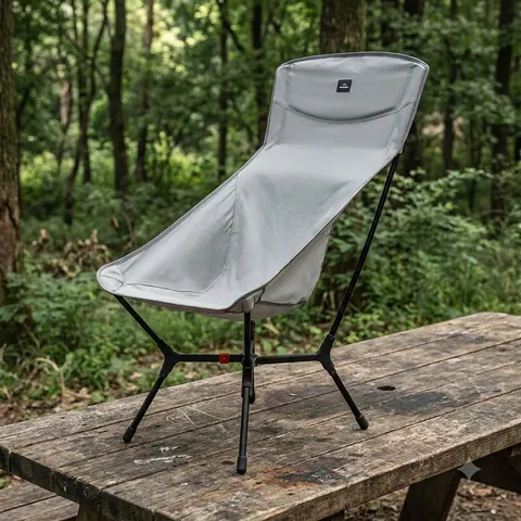 Стілець складаний ультралегкий Naturehike CNK2550JJ013 Yamami YL01, розмір L, алюміній, сірий