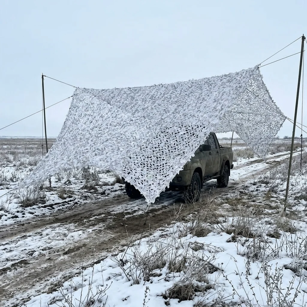 Маскувальна сітка Militex для авто Зимовий мультикам індивідуального розміру (50 грн за 1 кв.м.)