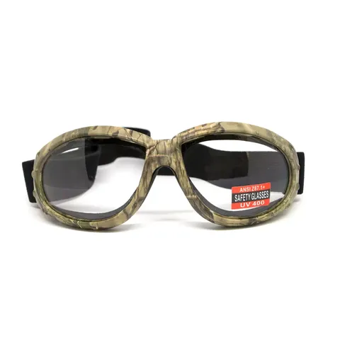 Окуляри захисні з ущільнювачем Global Vision Eliminator Camo Forest (clear), прозорі в камуфльованій оправі, Камуфляж — фото 4
