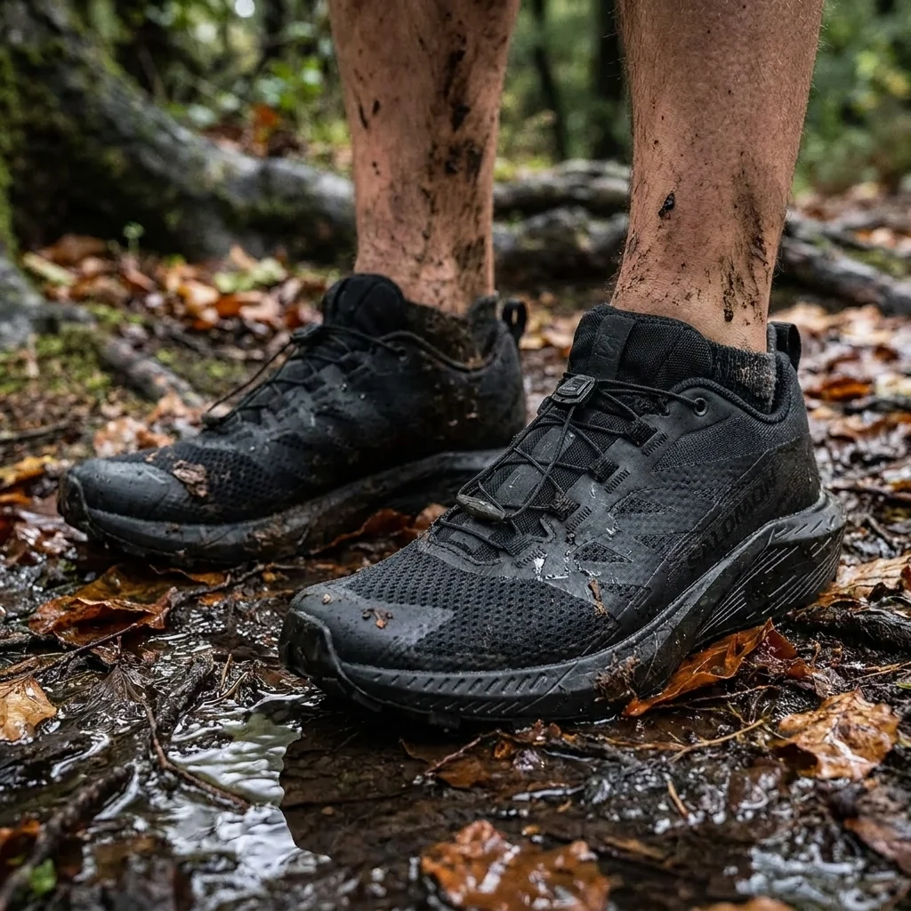 Кросівки Salomon Sense Ride 5 SR дихаюча сітка (Чорні)