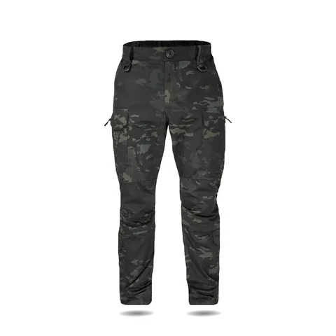 Тактичні штани UA Twill Black Multicam з посиленими колінами та 8 кишенями — фото 2