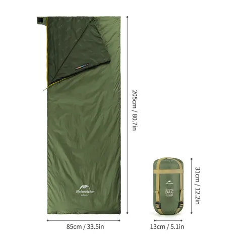 Спальний мішок Naturehike LW180 Mini NH21MSD04, правий, XL, темно-зелений — фото 4
