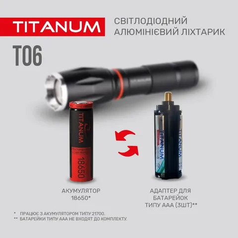 Портативний світлодіодний ліхтарик TITANUM TLF-T06 300Lm 6500K — фото 7