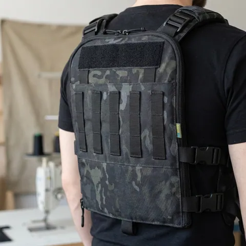 Захист попереку з балістичним пакетом 1 клас захисту Kiborg Black Multicam — фото 3