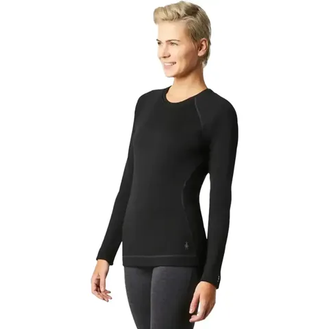 Кофта жіноча Smartwool Merino 250 Baselayer Crew, Чорна — фото 13