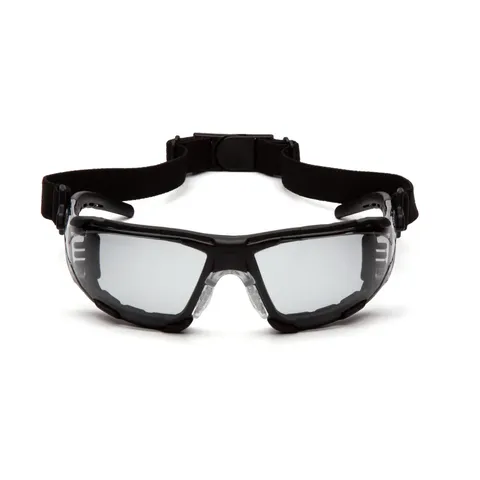 Окуляри захисні з ущільнювачем Pyramex Fyxate (light gray) H2MAX Anti-Fog, світло-сірі напівтемні, Чорний — фото 4