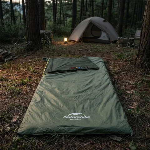 Спальник надлегкий Naturehike Summer LW180 NH21MSD09 лівий, (15°C), p-p M, зелений