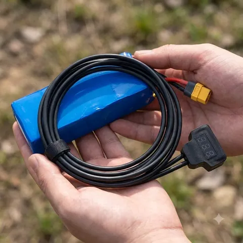 Кабель живлення Starlink Mini від FPV батареї з вбудованим вольтметром 3 м — фото 3