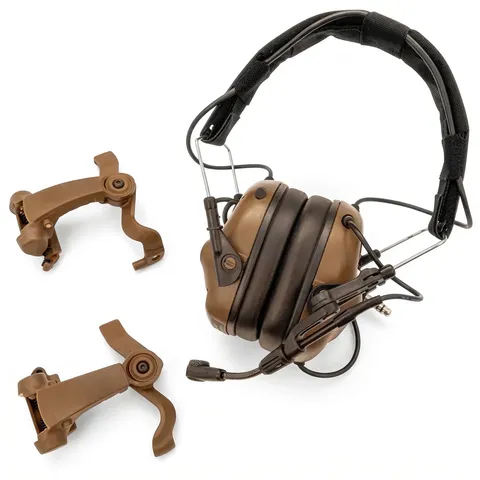 Активні Навушники Earmor M32X PLUS з мікрофоном Coyote Brown (2 види кріплень) — фото 2