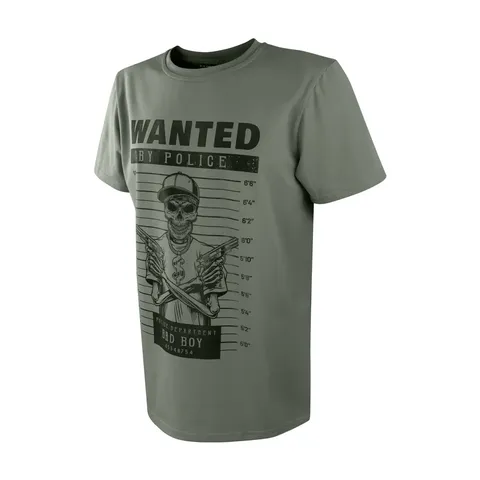 Футболка з принтом Wanted Bad Boy кулір шовкографія хакі 3XL — фото 5