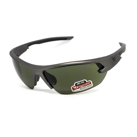 Захисні окуляри Venture Gear Tactical Semtex 2.0 Gun Metal (forest gray) Anti-Fog, чорно-зелені в оправі кольору "темний металік", Чорний — фото 2
