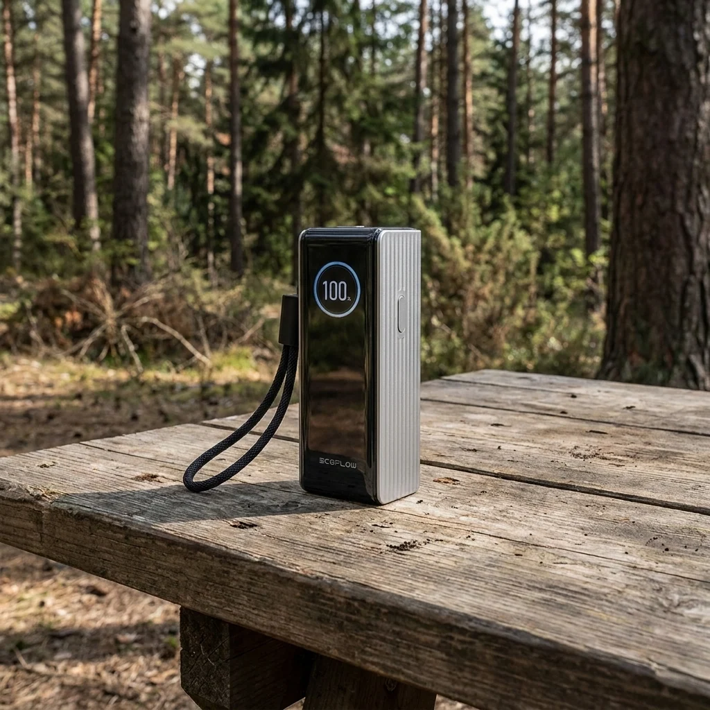 Павербанк EcoFlow RAPID Power Bank з кабелями 25000mAh сріблястий