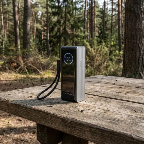 Павербанк EcoFlow RAPID Power Bank з кабелями 25000mAh сріблястий