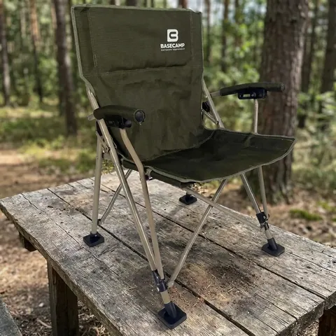 Кемпінгове крісло BaseCamp Status, 60x65x88 см — Олива
