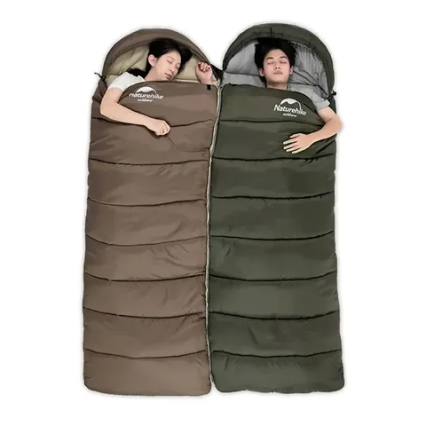 Спальник з капюшоном Naturehike U150 NH20MSD07, (11°C), лівий, коричневий — фото 2