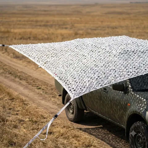 Зимова маскувальна сітка Militex Альпійська клякса 4х8м (площа 32 кв.м.)