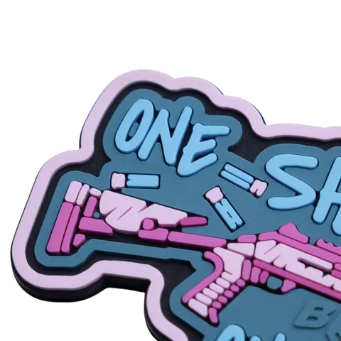 ПВХ Патч (шеврон) «One Shot - One Drone» (синій) — фото 5