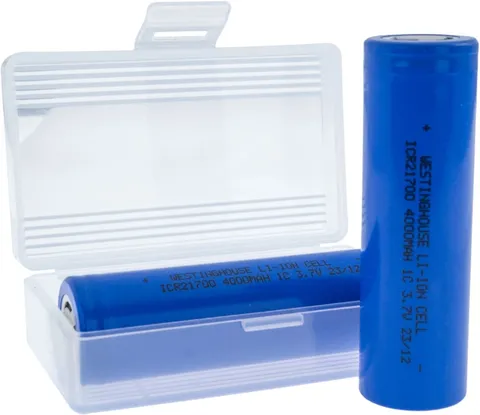 Акумулятори Westinghouse ICR21700 4000 mAh 3.7V Li-ion набір 2 шт у пластиковому боксі 21700 — фото 5