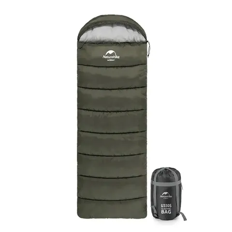 Спальник з капюшоном Naturehike U150 NH20MSD07, (11°C), лівий, зелений — фото 3