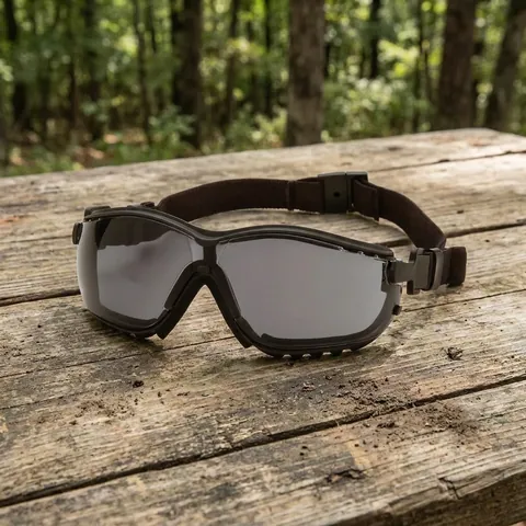 Окуляри захисні з ущільнювачем Pyramex V2G (gray) Anti-Fog, чорні, Чорний