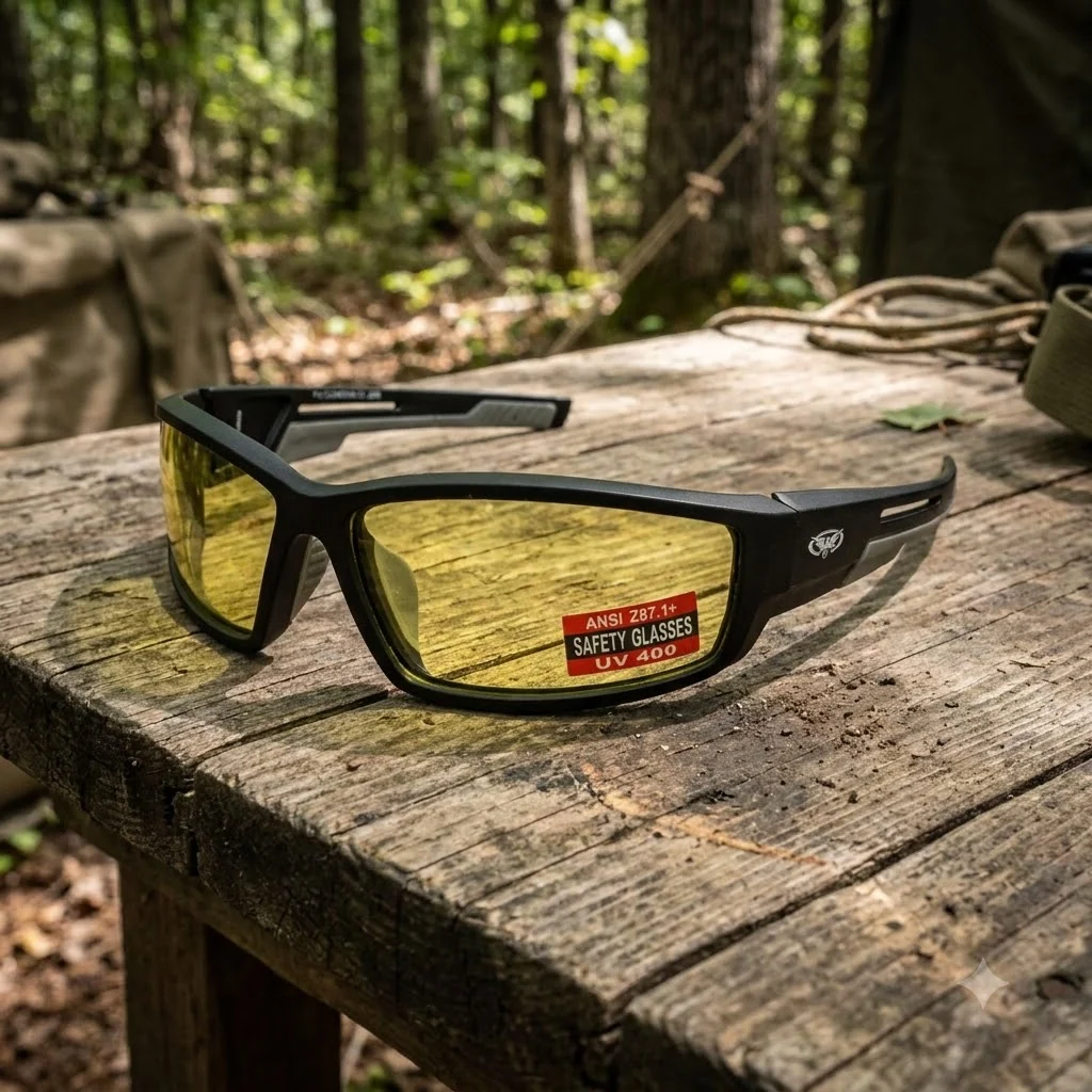 Окуляри захисні Global Vision Sly (yellow), жовті, Чорний