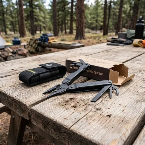 Мультиінструмент Leatherman Super Tool 300 SILVER, чохол MOLLE (чорн), картонна коробка
