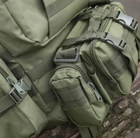 Тактичний рюкзак Molle Assault 55л + (3 органайзери) Олива — фото 5