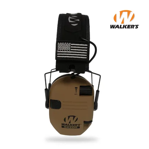 Активні навушники Walker's Razor Slim Original з патчами (Коричневий) — фото 5