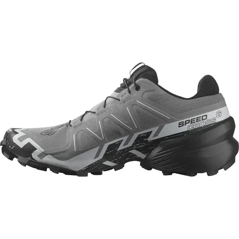 Чоловічі трейлові кросівки Salomon Speedcross 6 для бігу та бездоріжжя, сірі з чорним та блакитним — фото 5