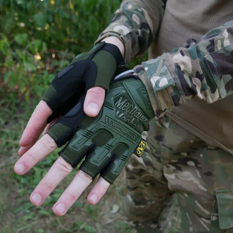 Безпалі рукавиці олива Mechanix MXK-2 — фото 10