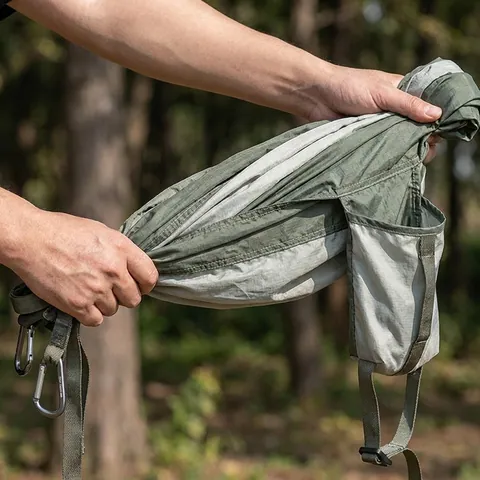 Подвійний гамак Naturehike подвійний оливковий — фото 3