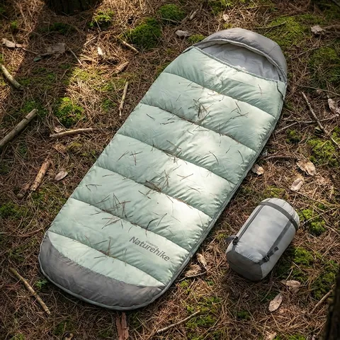 Спальний мішок з капюшоном Naturehike B400 NH21MSD11, зелений — фото 3