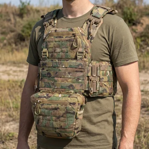 Комплект плитоноска Kiborg Gen.2 + 2 підсумки з балістичним захистом 2 класу — Мультикам