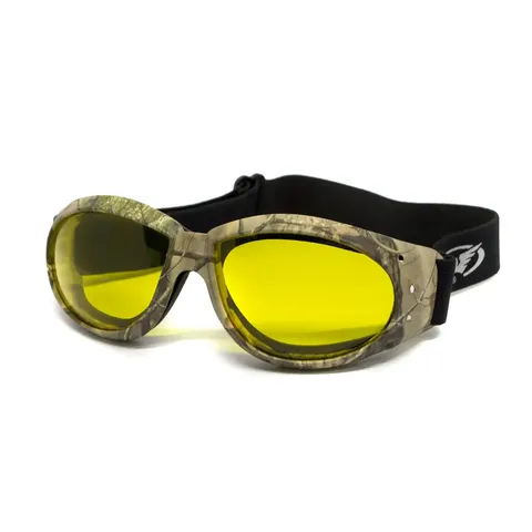 Окуляри захисні з ущільнювачем Global Vision Eliminator Camo Forest (yellow), жовті в камуфльованій оправі, Камуфляж — фото 2