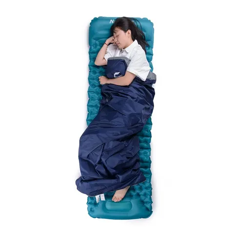 Спальник надлегкий Naturehike LW180 NH21MSD04 лівий, (15°C), p-p XL, темно-блакитний — фото 7