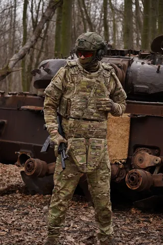 Потрійний захист паху/напашник з балістичним захистом 2 клас Militex cordura USA Мультикам — фото 9