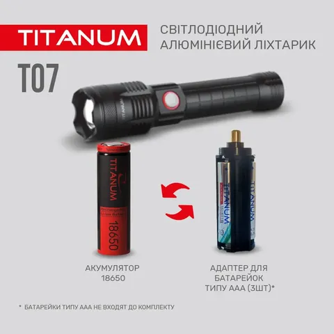 Портативний світлодіодний ліхтарик TITANUM TLF-T07 700Lm 6500K — фото 7