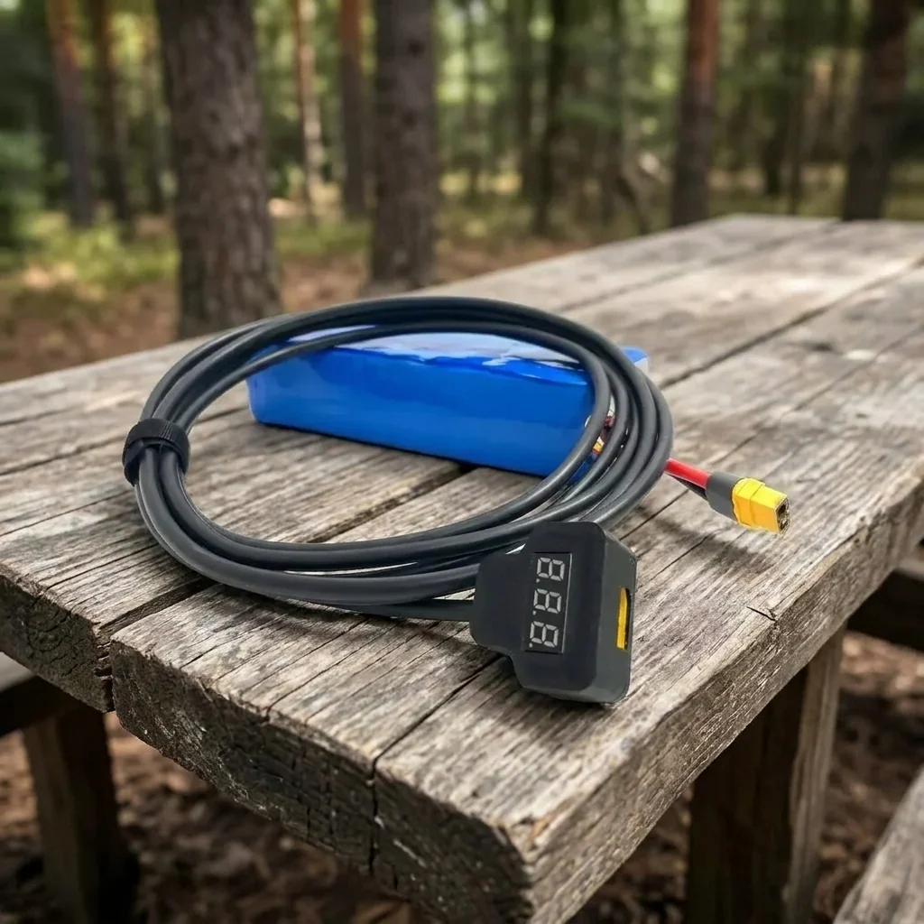 Кабель живлення Starlink Mini від FPV батареї з вбудованим вольтметром 10 м