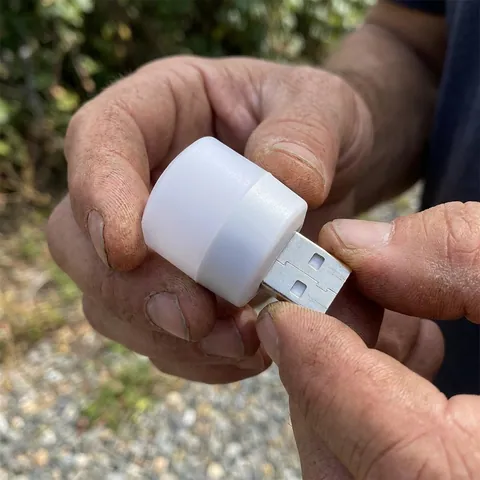 USB LED-лампа з холодним світлом, White — фото 3