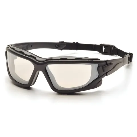 Окуляри захисні з ущільнювачем Pyramex i-Force XL (indoor/outdoor mirror) Anti-Fog, дзеркальні напівтемні, Чорний — фото 4