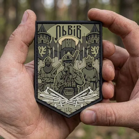 ПВХ Патч (шеврон) "Львів" олива — фото 3