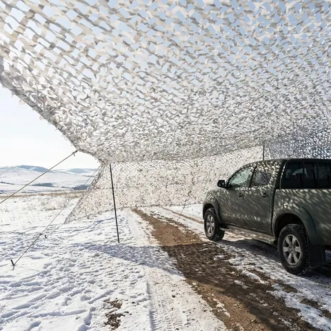 Маскувальна сітка Militex для окопів та бліндажів Зимовий мультикам 10х10м (площа 100 кв.м.)