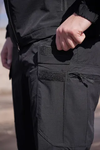 Тактичний костюм Tactical Flex Pro FS (4WStretch) Чорний (куртка та штани) — фото 12
