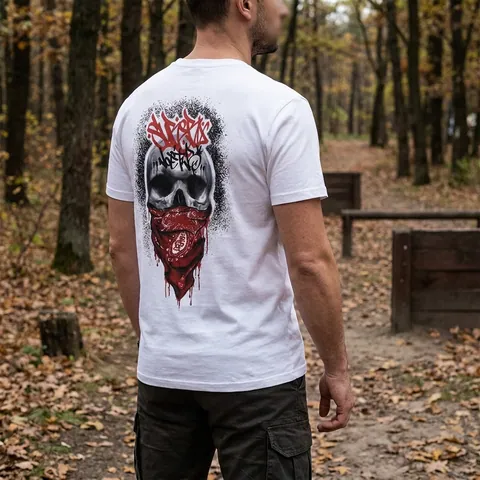 Футболка Cavalier White з принтом Skull in buff DTG M